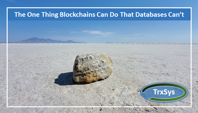 What can blockchain do that databases cannot.